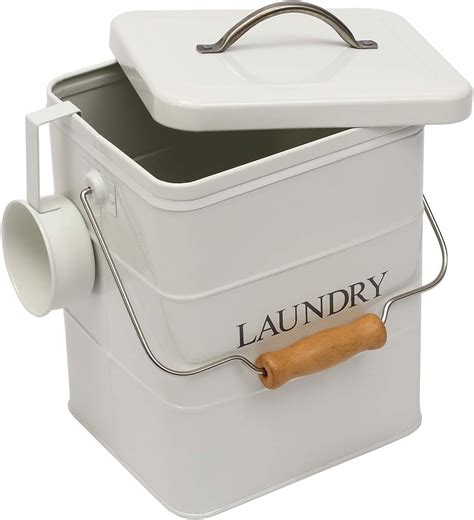 white metal laundry storage box|metal laundry powder storage box.